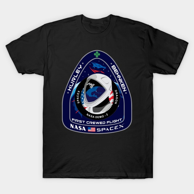 Crew Dragon Spacecraft T-Shirt by SAVELS